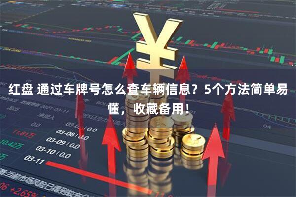 红盘 通过车牌号怎么查车辆信息？5个方法简单易懂，收藏备用！