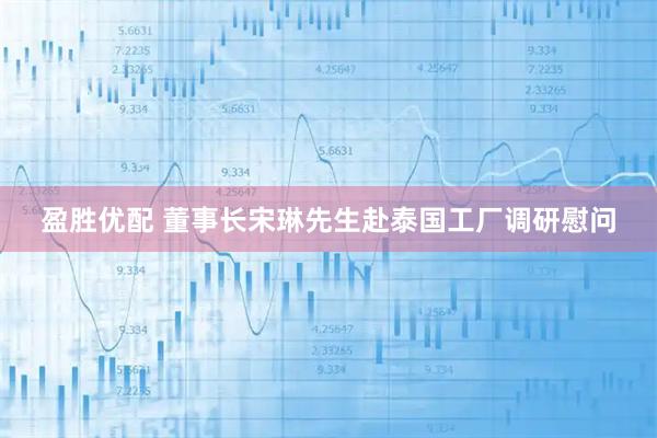 盈胜优配 董事长宋琳先生赴泰国工厂调研慰问